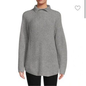 Theory  Moving Rib Knit Cashmere Turtleneck Sweater